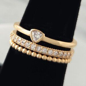 Dainty Gold Boho 3-ring set, Charmed Aroma Wanderlust Collection